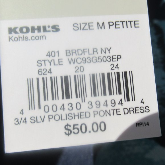 Croft and barrow PETITE floral print dress w Pockets MP - Picture 14 of 16